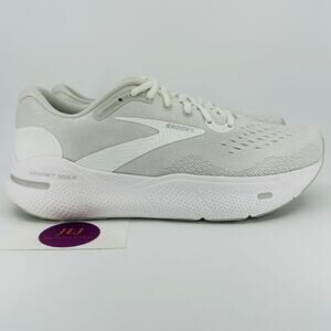 Brooks Women's Ghost Max Cushioned Running Shoes White/Oyster/Silver Size 9.5B